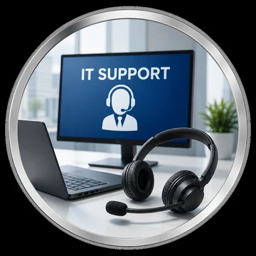 Business IT support service icon